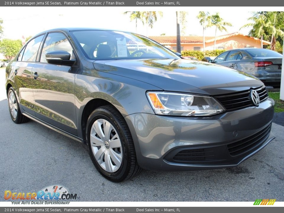 2014 Volkswagen Jetta SE Sedan Platinum Gray Metallic / Titan Black Photo #2