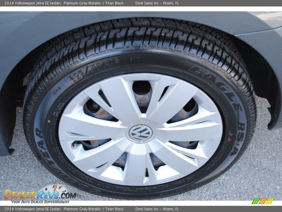 2014 Volkswagen Jetta SE Sedan Platinum Gray Metallic / Titan Black Photo #11