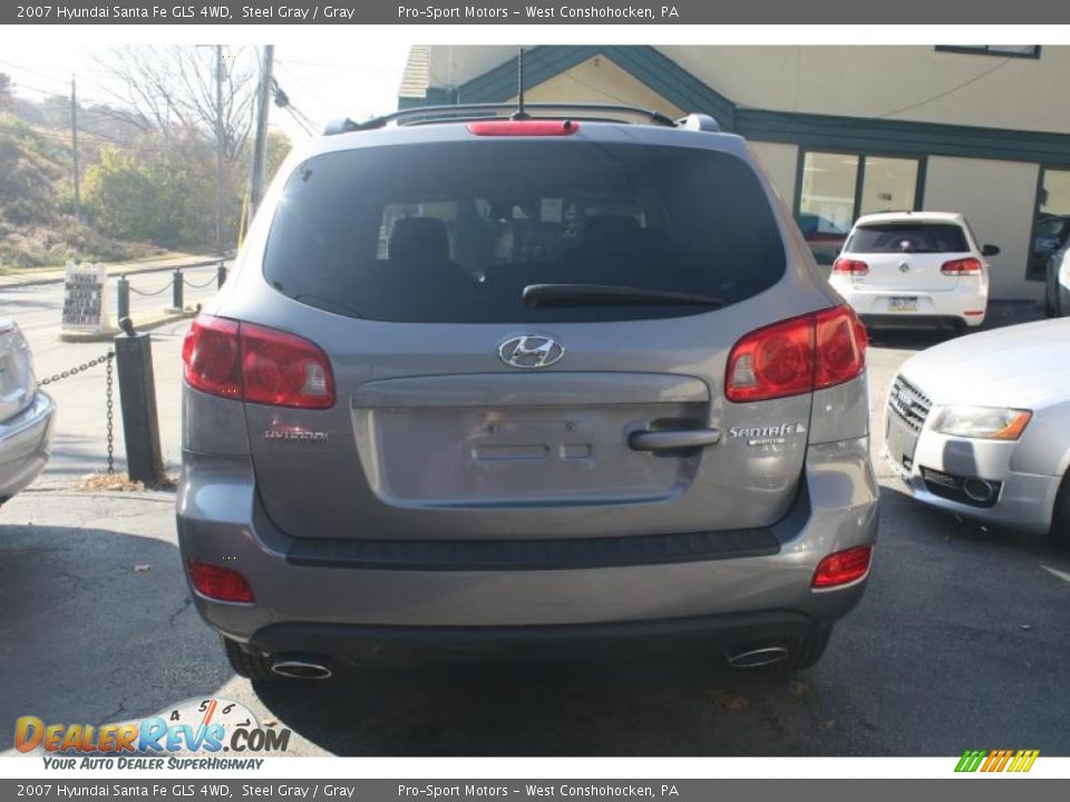 2007 Hyundai Santa Fe GLS 4WD Steel Gray / Gray Photo #14