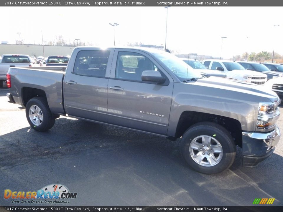 2017 Chevrolet Silverado 1500 LT Crew Cab 4x4 Pepperdust Metallic / Jet Black Photo #3