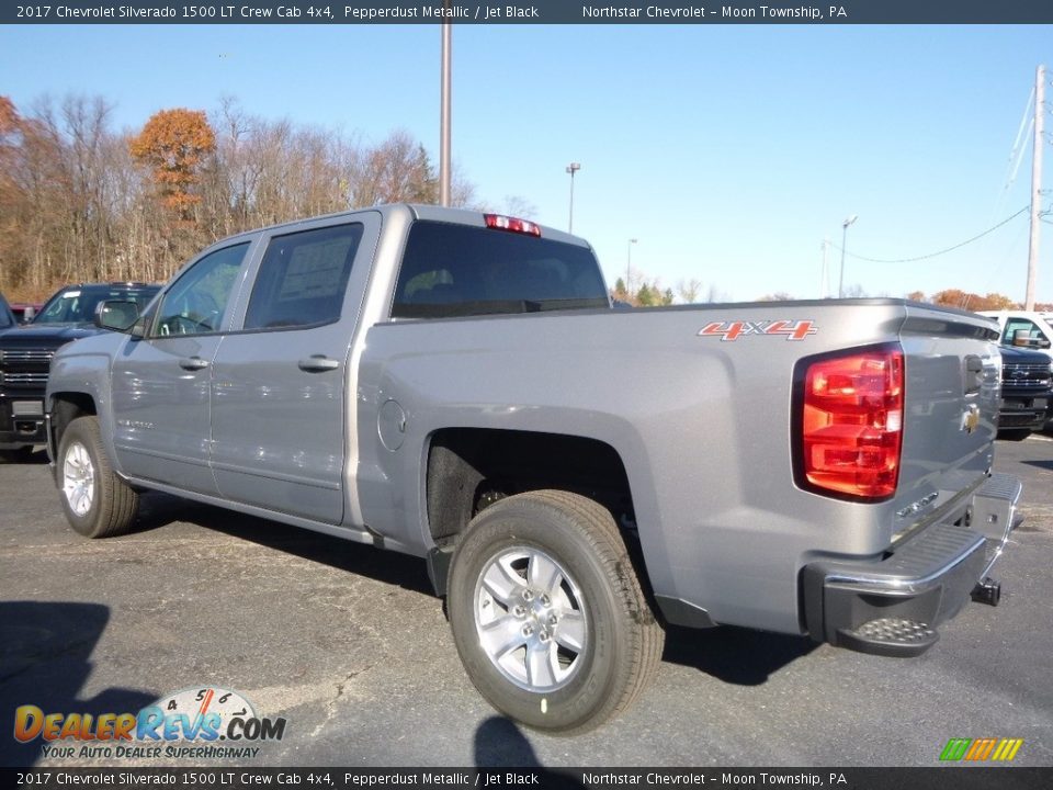 2017 Chevrolet Silverado 1500 LT Crew Cab 4x4 Pepperdust Metallic / Jet Black Photo #7