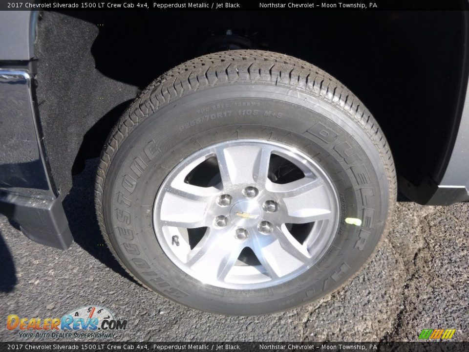 2017 Chevrolet Silverado 1500 LT Crew Cab 4x4 Pepperdust Metallic / Jet Black Photo #9