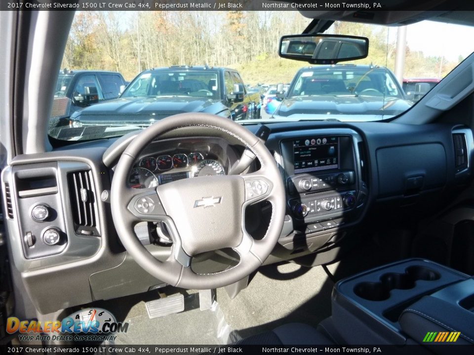 2017 Chevrolet Silverado 1500 LT Crew Cab 4x4 Pepperdust Metallic / Jet Black Photo #12