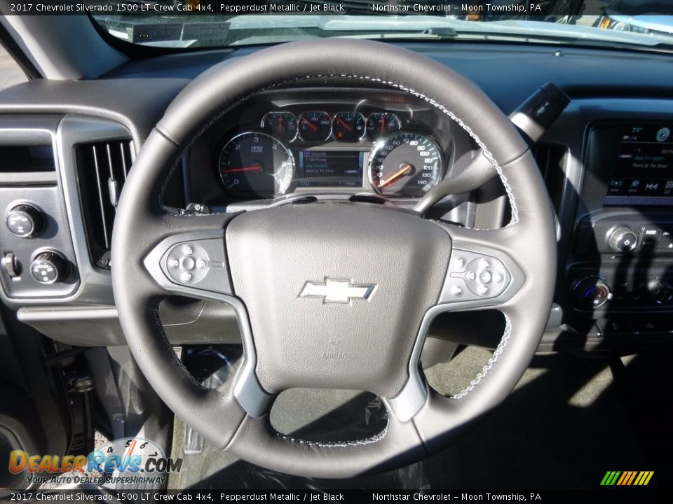2017 Chevrolet Silverado 1500 LT Crew Cab 4x4 Pepperdust Metallic / Jet Black Photo #16