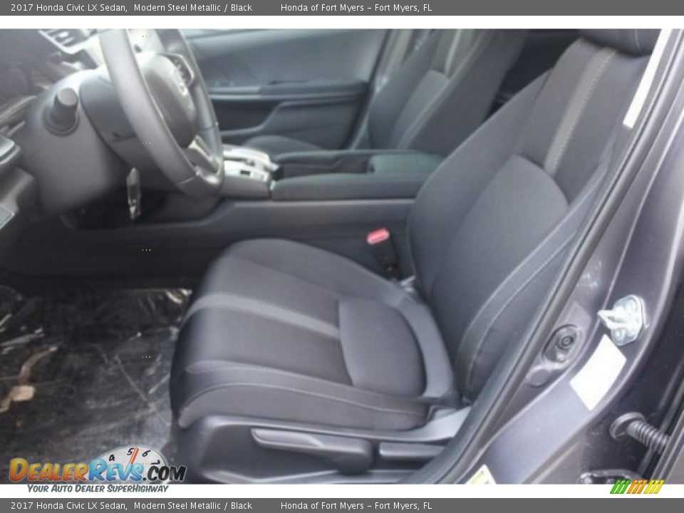 2017 Honda Civic LX Sedan Modern Steel Metallic / Black Photo #11