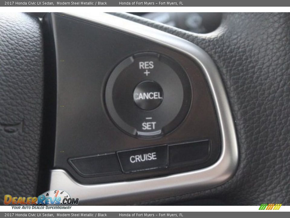 2017 Honda Civic LX Sedan Modern Steel Metallic / Black Photo #15