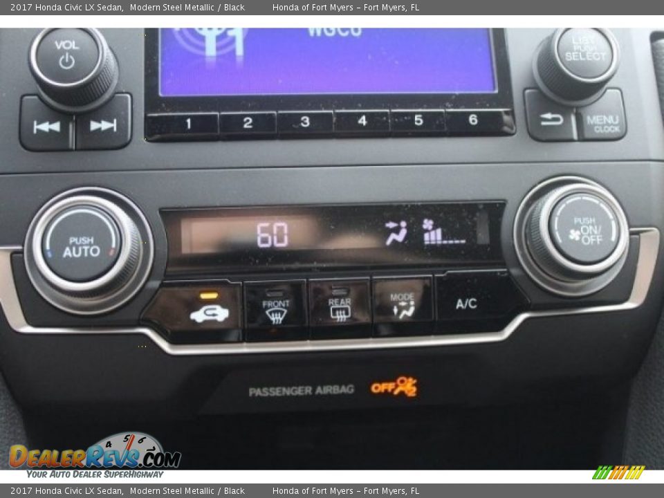 2017 Honda Civic LX Sedan Modern Steel Metallic / Black Photo #19