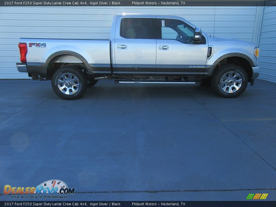 2017 Ford F250 Super Duty Lariat Crew Cab 4x4 Ingot Silver / Black Photo #3