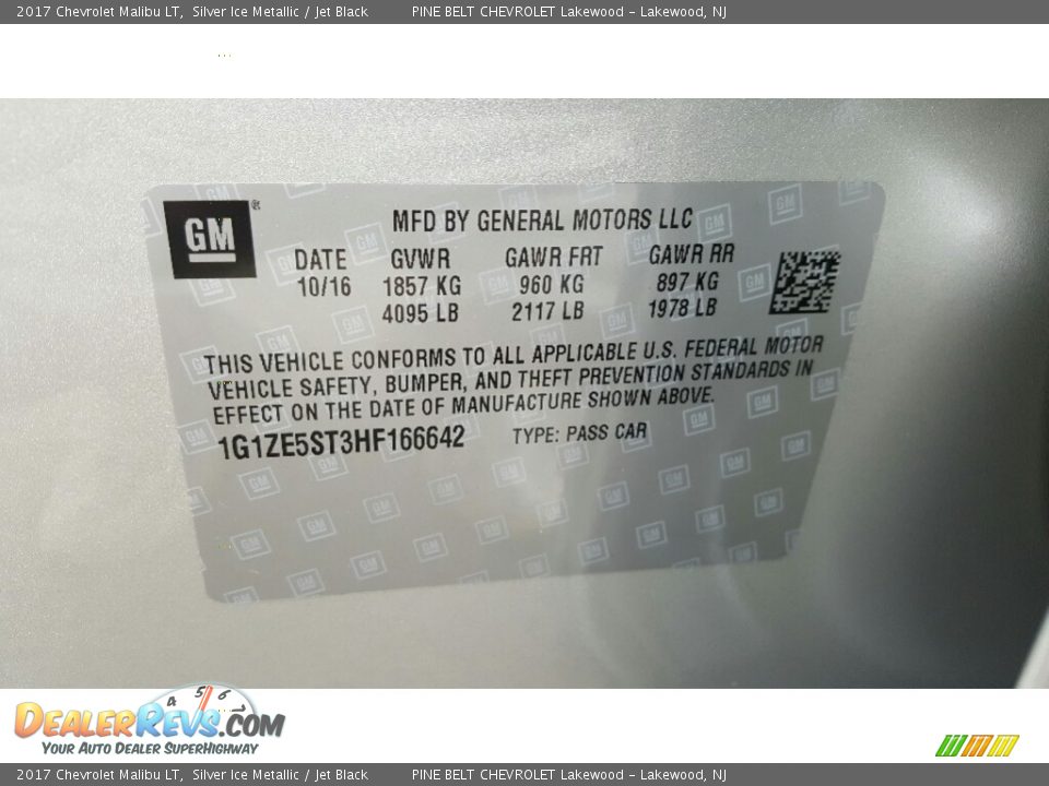2017 Chevrolet Malibu LT Silver Ice Metallic / Jet Black Photo #7