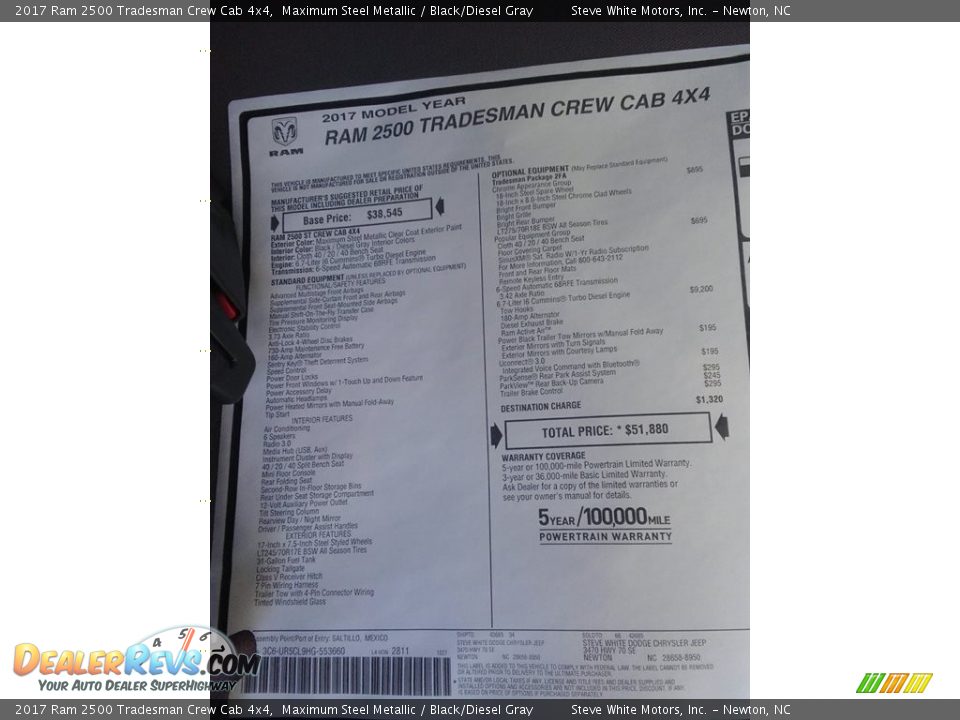 2017 Ram 2500 Tradesman Crew Cab 4x4 Maximum Steel Metallic / Black/Diesel Gray Photo #23