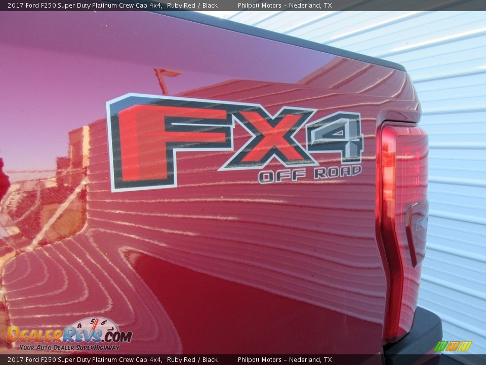 2017 Ford F250 Super Duty Platinum Crew Cab 4x4 Ruby Red / Black Photo #16