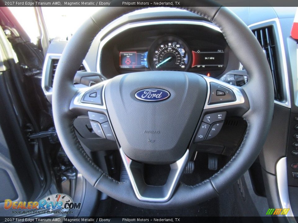 2017 Ford Edge Titanium AWD Steering Wheel Photo #30