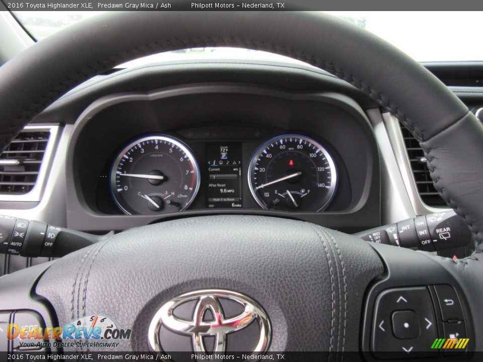 2016 Toyota Highlander XLE Predawn Gray Mica / Ash Photo #33