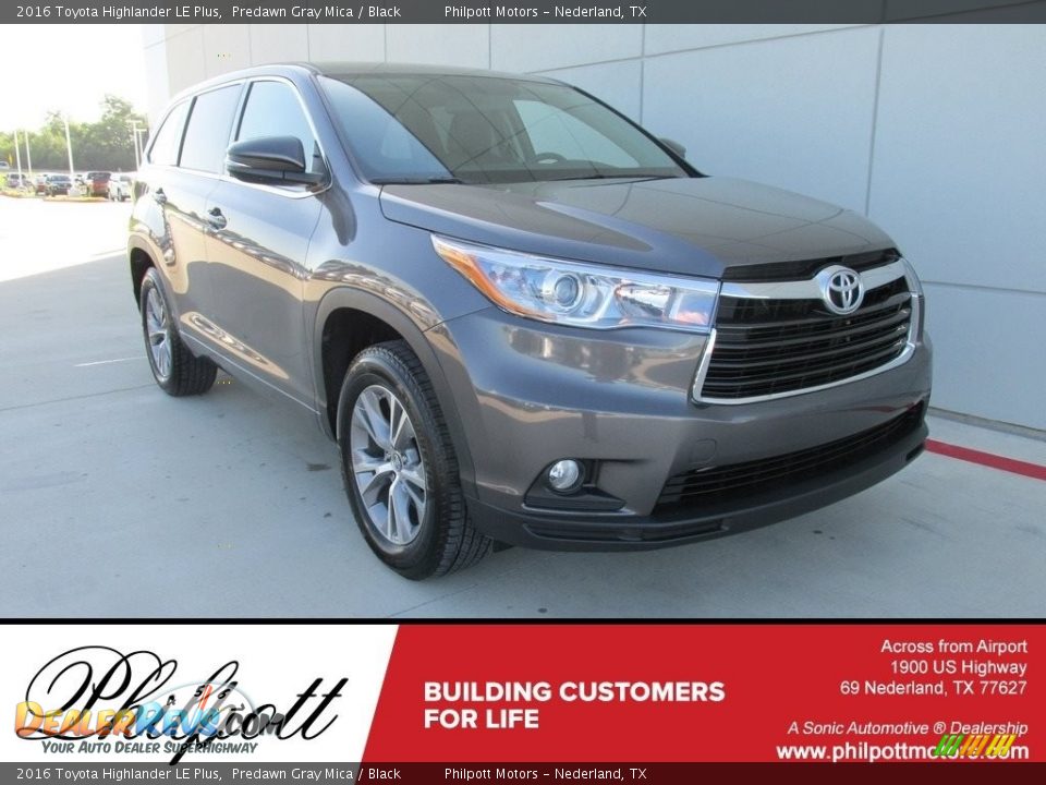 2016 Toyota Highlander LE Plus Predawn Gray Mica / Black Photo #1