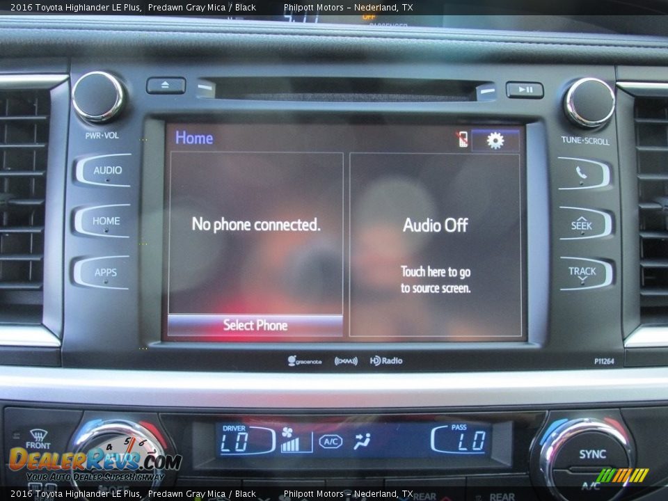 2016 Toyota Highlander LE Plus Predawn Gray Mica / Black Photo #26