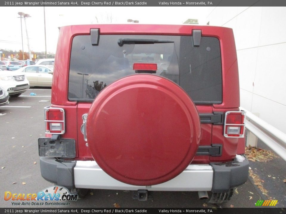 2011 Jeep Wrangler Unlimited Sahara 4x4 Deep Cherry Red / Black/Dark Saddle Photo #5