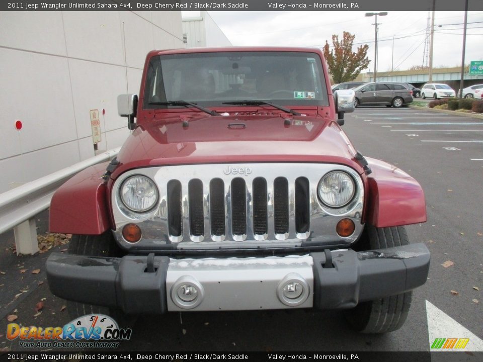 2011 Jeep Wrangler Unlimited Sahara 4x4 Deep Cherry Red / Black/Dark Saddle Photo #8