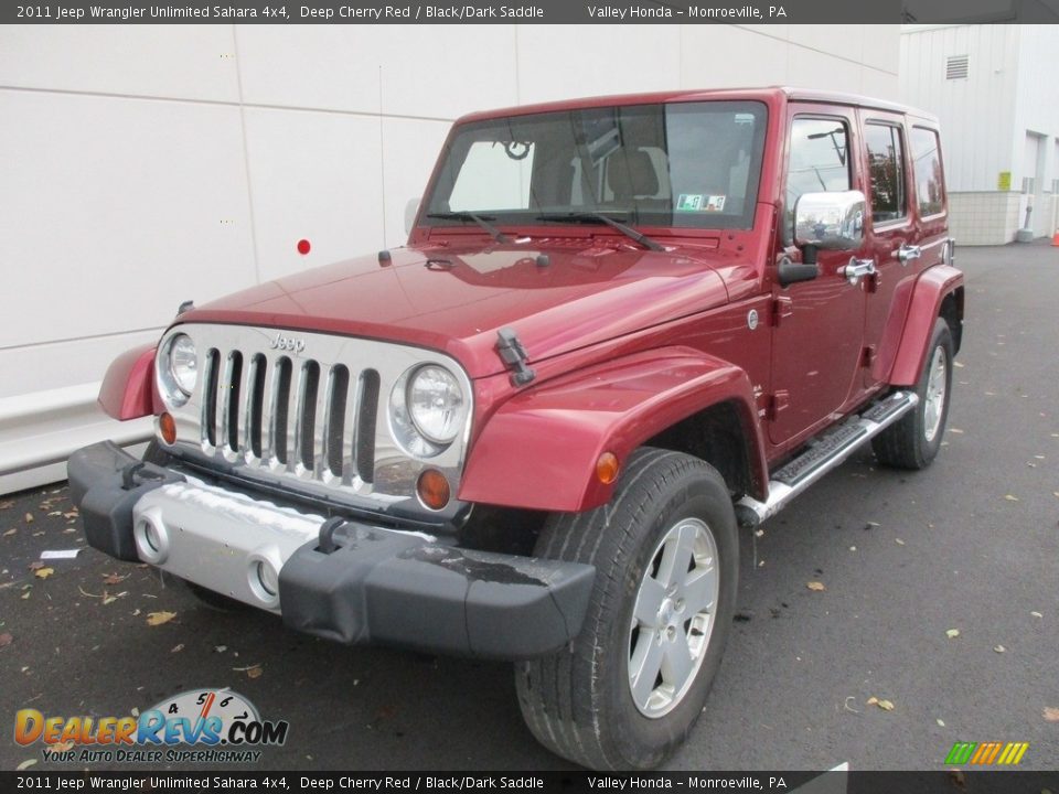 2011 Jeep Wrangler Unlimited Sahara 4x4 Deep Cherry Red / Black/Dark Saddle Photo #9