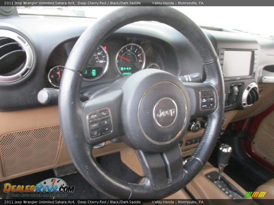 2011 Jeep Wrangler Unlimited Sahara 4x4 Deep Cherry Red / Black/Dark Saddle Photo #13