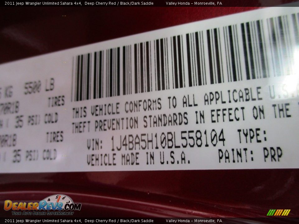 2011 Jeep Wrangler Unlimited Sahara 4x4 Deep Cherry Red / Black/Dark Saddle Photo #19