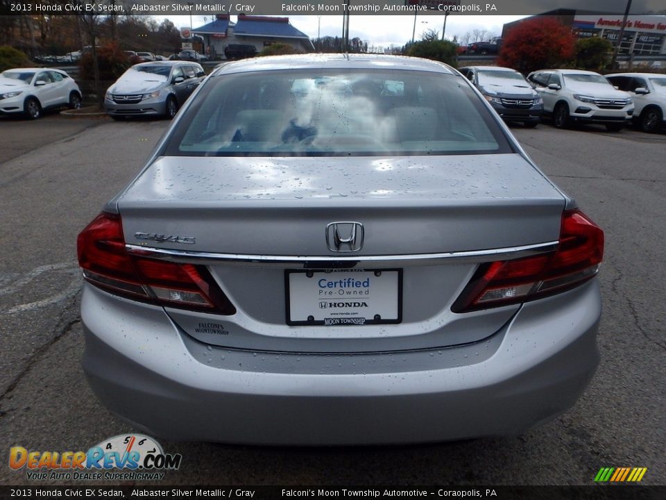2013 Honda Civic EX Sedan Alabaster Silver Metallic / Gray Photo #4