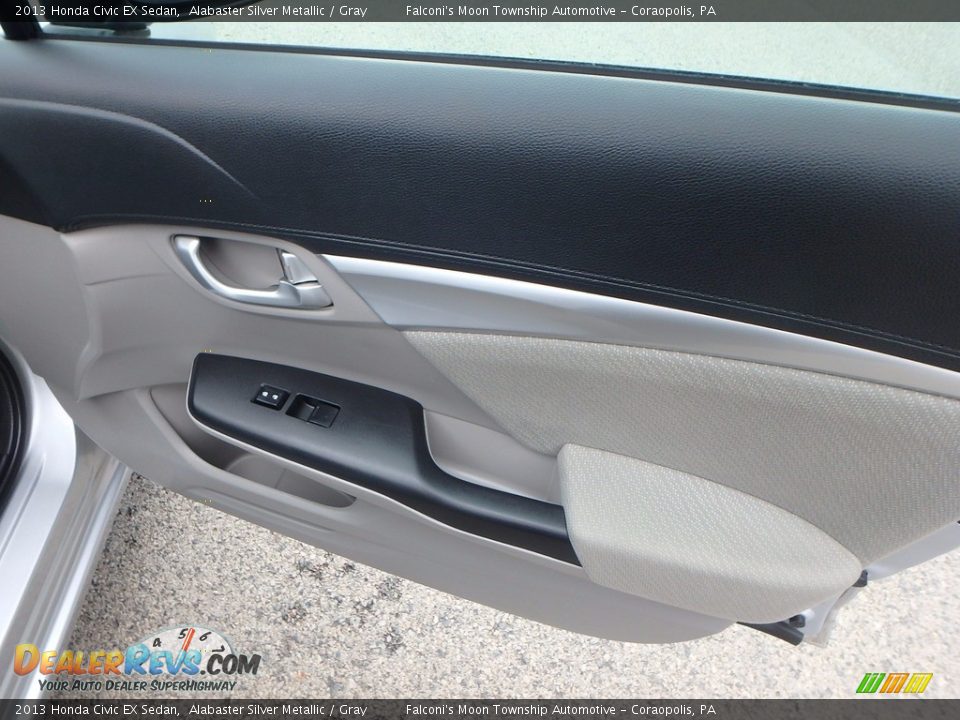 2013 Honda Civic EX Sedan Alabaster Silver Metallic / Gray Photo #12