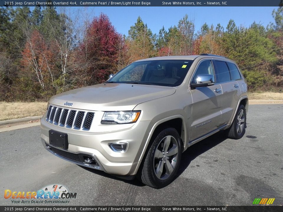 2015 Jeep Grand Cherokee Overland 4x4 Cashmere Pearl / Brown/Light Frost Beige Photo #2