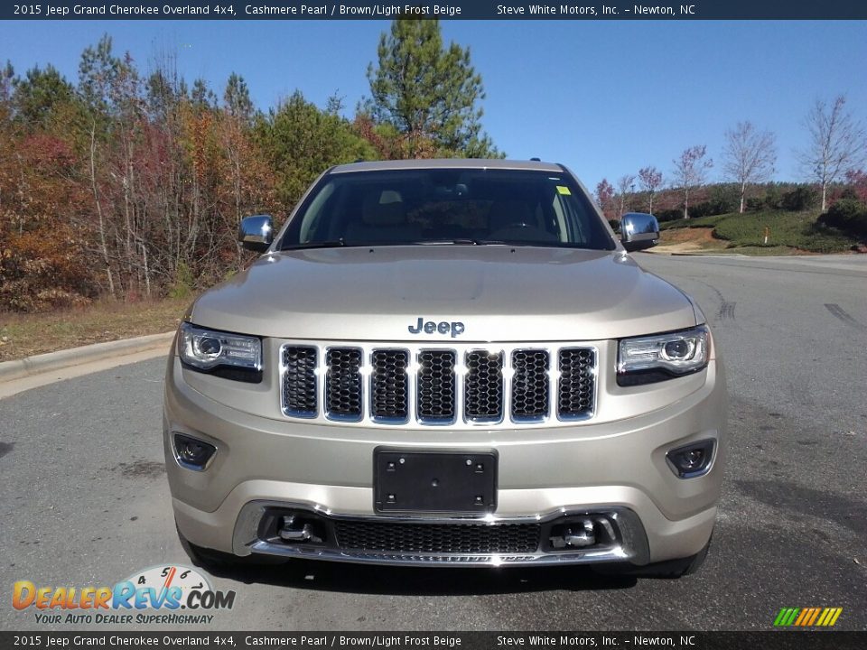 2015 Jeep Grand Cherokee Overland 4x4 Cashmere Pearl / Brown/Light Frost Beige Photo #3
