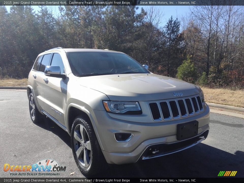 2015 Jeep Grand Cherokee Overland 4x4 Cashmere Pearl / Brown/Light Frost Beige Photo #4