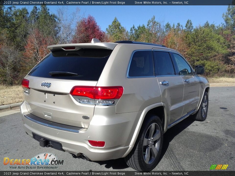 2015 Jeep Grand Cherokee Overland 4x4 Cashmere Pearl / Brown/Light Frost Beige Photo #6