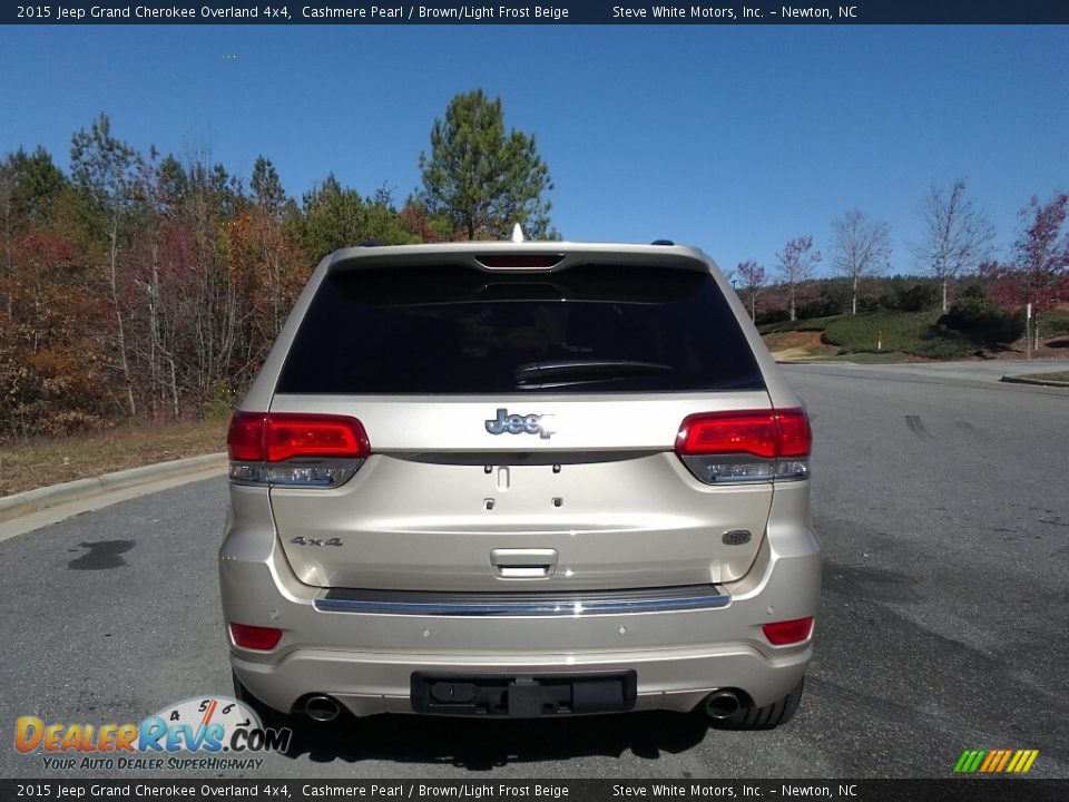 2015 Jeep Grand Cherokee Overland 4x4 Cashmere Pearl / Brown/Light Frost Beige Photo #7