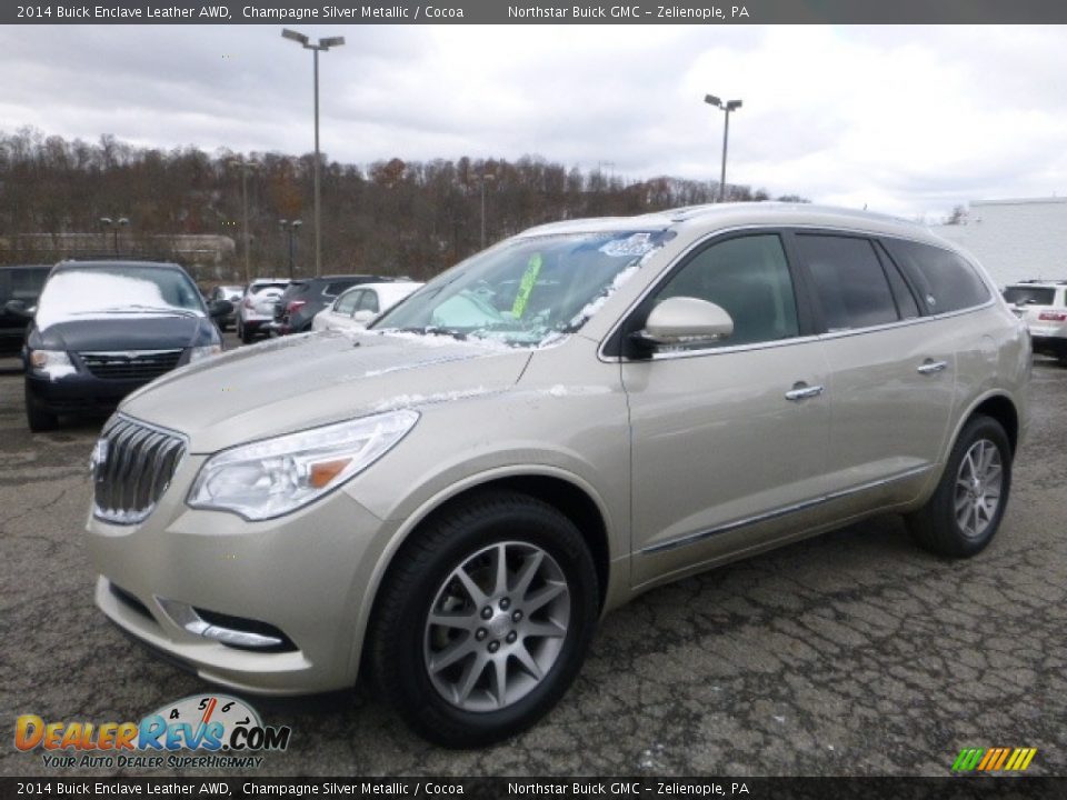 2014 Buick Enclave Leather AWD Champagne Silver Metallic / Cocoa Photo #1