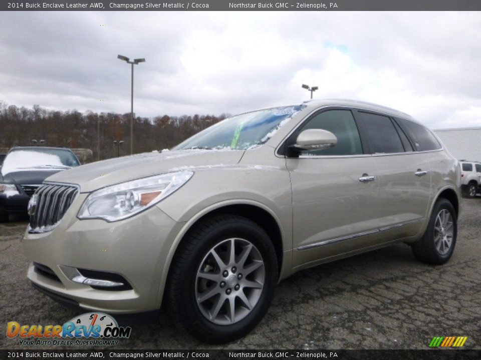2014 Buick Enclave Leather AWD Champagne Silver Metallic / Cocoa Photo #2