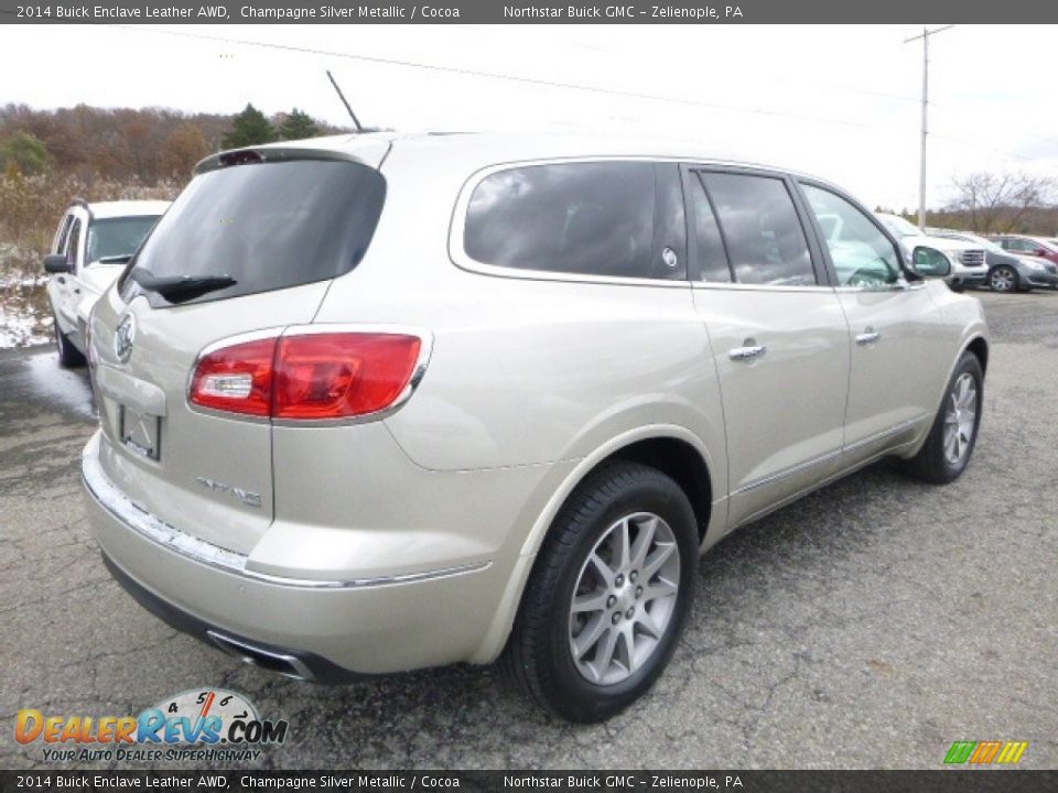 2014 Buick Enclave Leather AWD Champagne Silver Metallic / Cocoa Photo #6