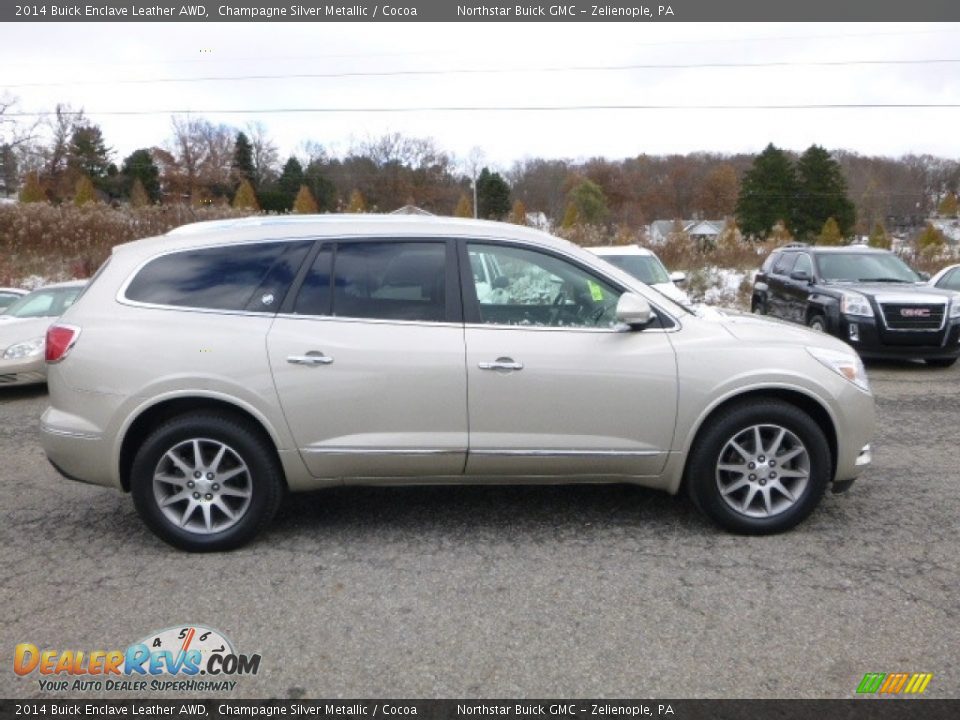 2014 Buick Enclave Leather AWD Champagne Silver Metallic / Cocoa Photo #7