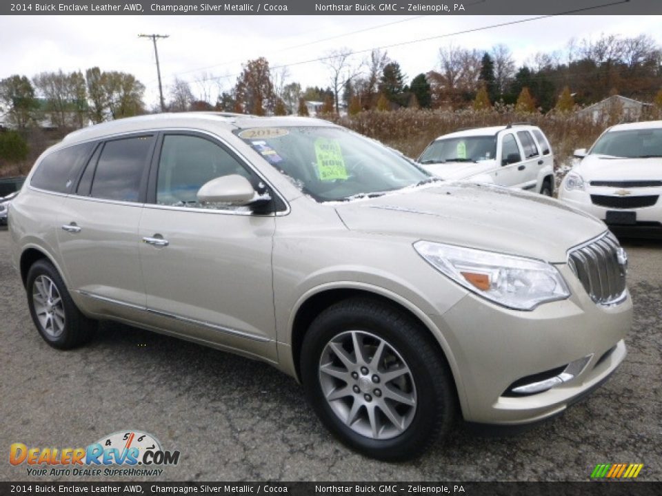 2014 Buick Enclave Leather AWD Champagne Silver Metallic / Cocoa Photo #8