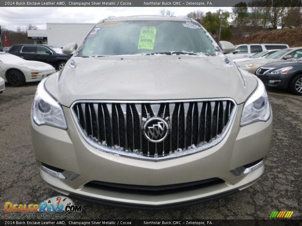 2014 Buick Enclave Leather AWD Champagne Silver Metallic / Cocoa Photo #10