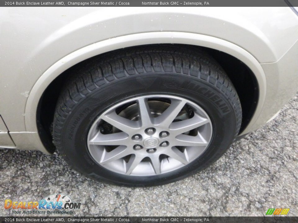 2014 Buick Enclave Leather AWD Champagne Silver Metallic / Cocoa Photo #11