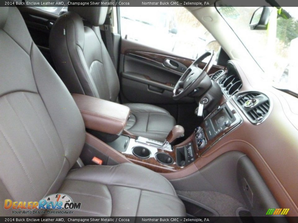 2014 Buick Enclave Leather AWD Champagne Silver Metallic / Cocoa Photo #12
