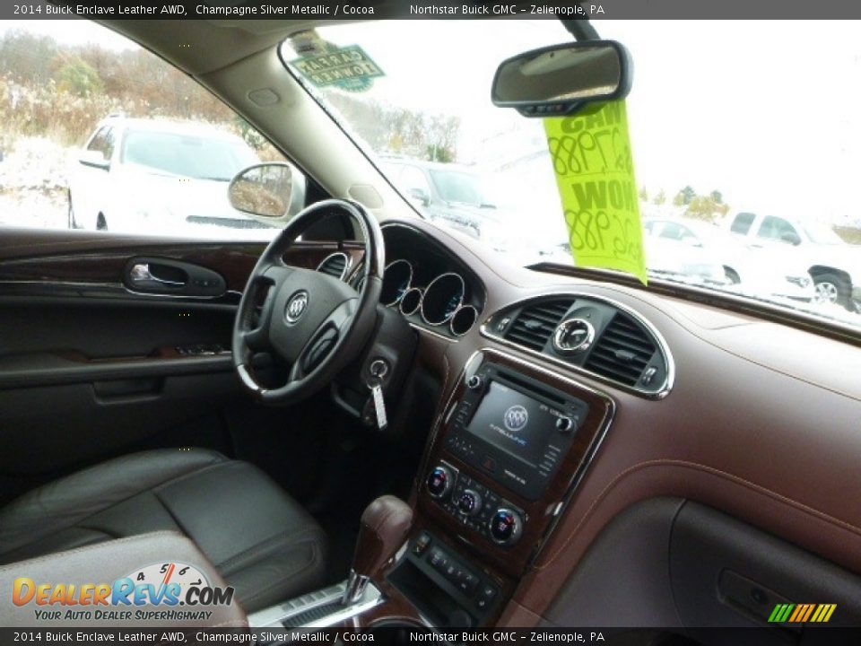 2014 Buick Enclave Leather AWD Champagne Silver Metallic / Cocoa Photo #13