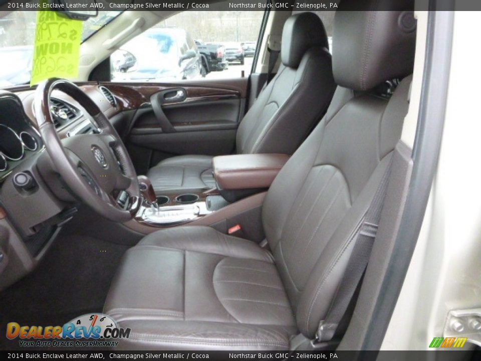 2014 Buick Enclave Leather AWD Champagne Silver Metallic / Cocoa Photo #16