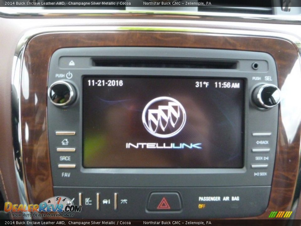 2014 Buick Enclave Leather AWD Champagne Silver Metallic / Cocoa Photo #21