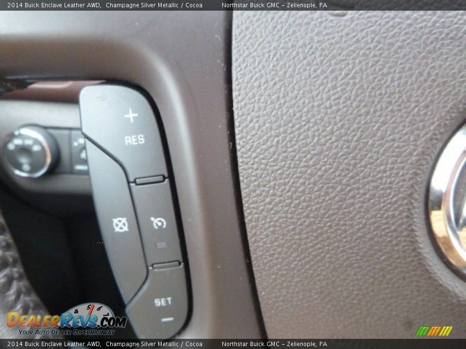 2014 Buick Enclave Leather AWD Champagne Silver Metallic / Cocoa Photo #26