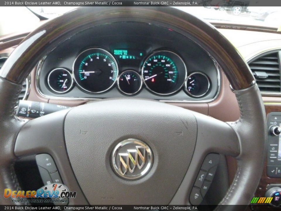 2014 Buick Enclave Leather AWD Champagne Silver Metallic / Cocoa Photo #28