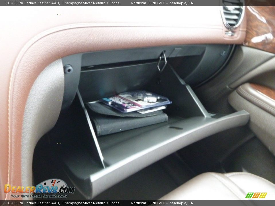 2014 Buick Enclave Leather AWD Champagne Silver Metallic / Cocoa Photo #29
