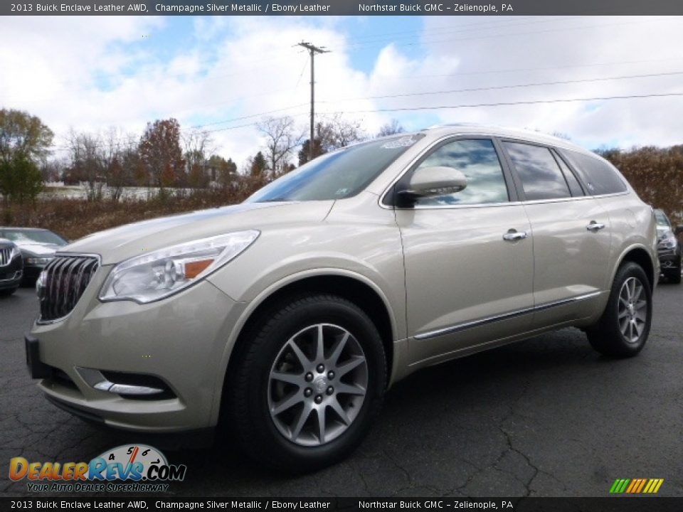 2013 Buick Enclave Leather AWD Champagne Silver Metallic / Ebony Leather Photo #2