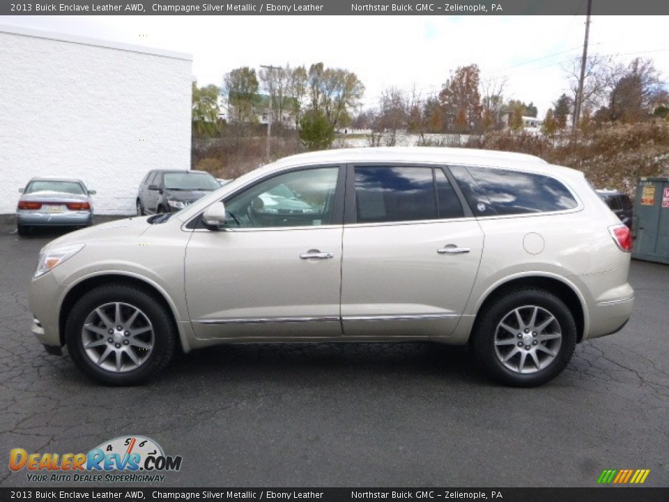 2013 Buick Enclave Leather AWD Champagne Silver Metallic / Ebony Leather Photo #3