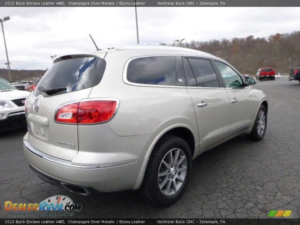 2013 Buick Enclave Leather AWD Champagne Silver Metallic / Ebony Leather Photo #6