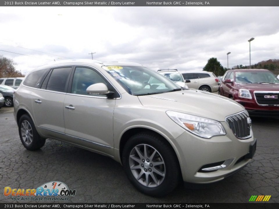 2013 Buick Enclave Leather AWD Champagne Silver Metallic / Ebony Leather Photo #8