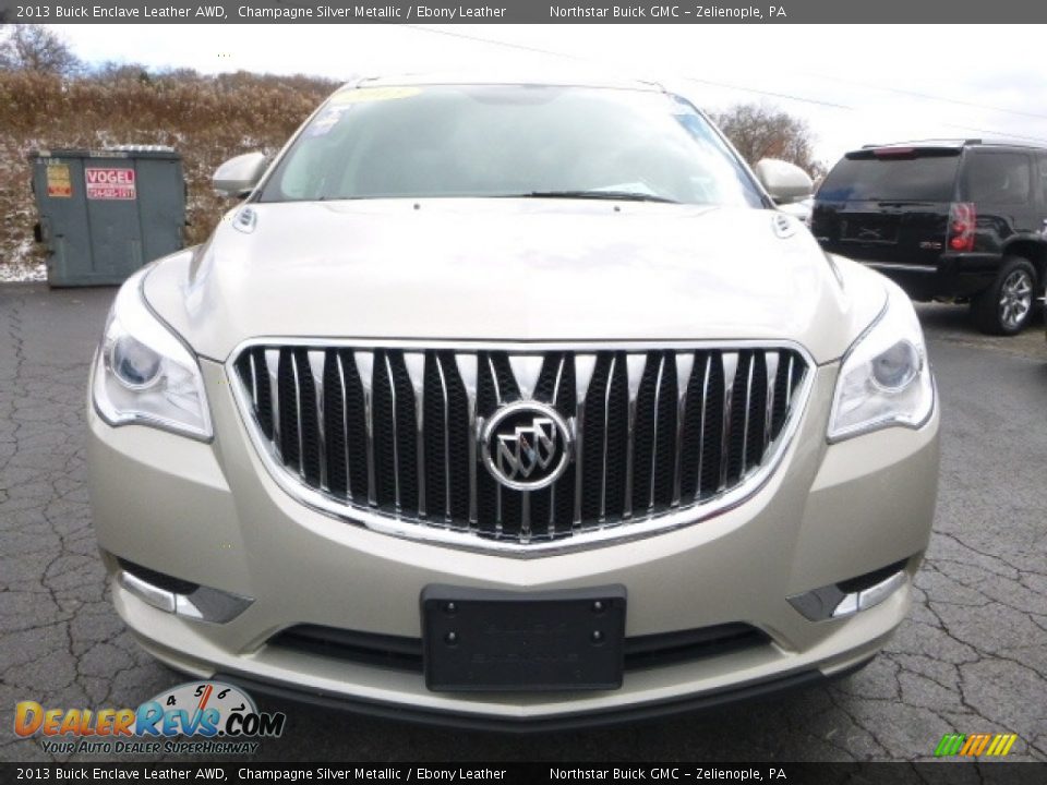 2013 Buick Enclave Leather AWD Champagne Silver Metallic / Ebony Leather Photo #10